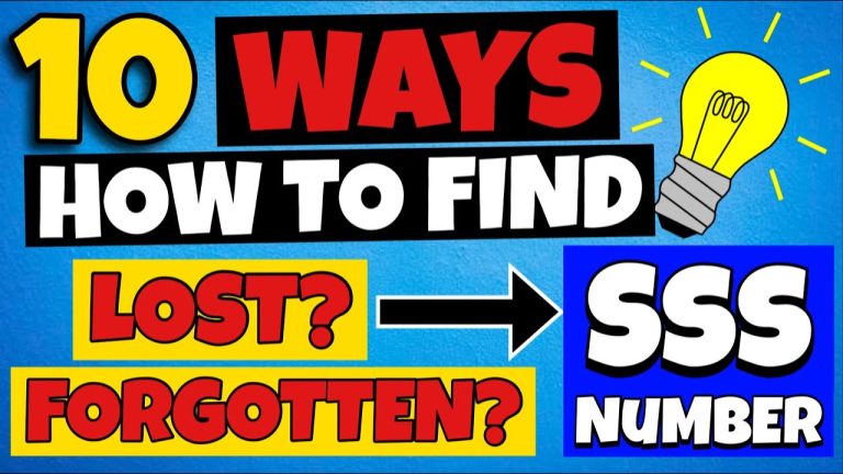10 Ways to Find your lost or forgotten SSS Number