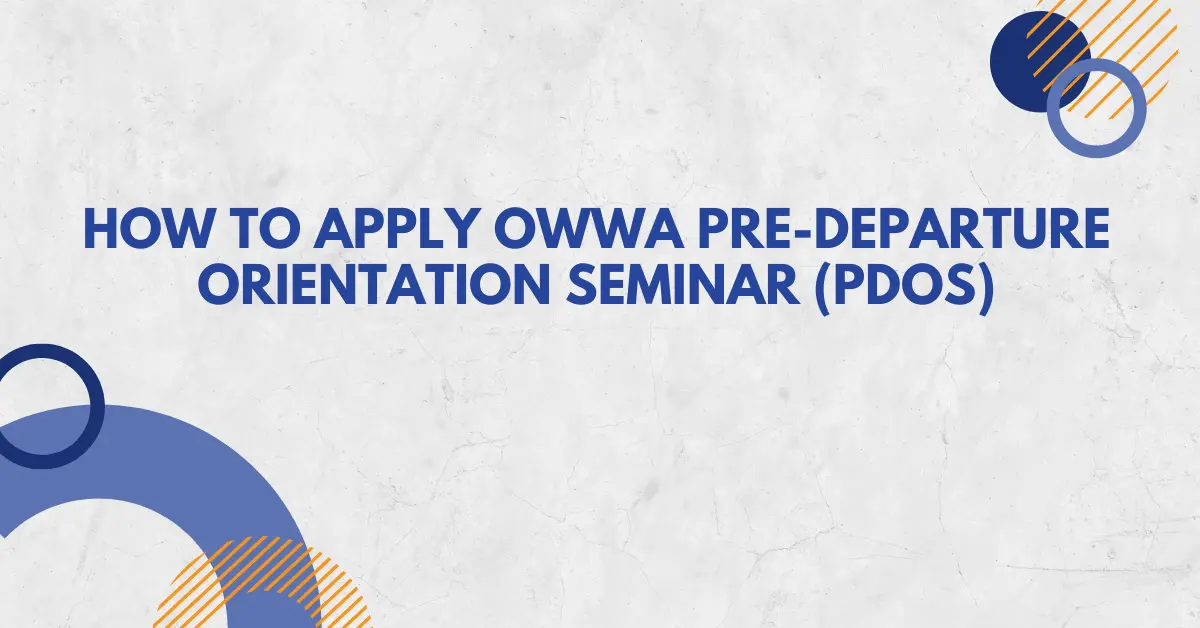 How to Apply OWWA Pre-Departure Orientation Seminar (PDOS)
