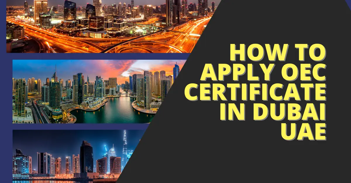 How to Apply OEC Certificate in Dubai UAE