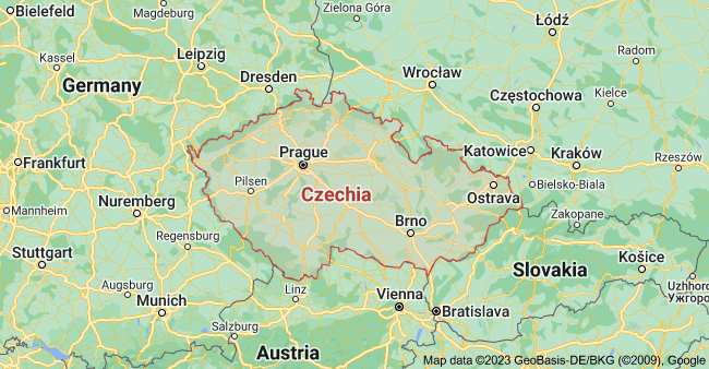 Google Map Location Czechia
